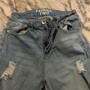 Blue washed pants